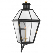 Visual Comfort & Co. Signature Collection CHO 2456BLK-CG - Stratford Large Bracketed Gas Wall Lantern